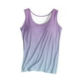 thumbnail image 3 of VBTAPA Womens Shelf Tank Tops Sleeveless Gradient Graphic Tees Slim Fit Stretch Casual Workout Undershirts Light Blue XXL, 3 of 8