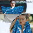 thumbnail image 5 of KUIFORTI Blue Shark Car Front Seat Covers Portable Anti-Slip Car Sweat Towel Seat Cover with Storage Bag Easy Installation for Yoga,Gym,Workout,Sports,Running,Camping and Beach, 5 of 7