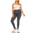 thumbnail image 4 of Women's Plus Size Microfiber Full Solid Length Leggings Pack of 2, 4 of 5