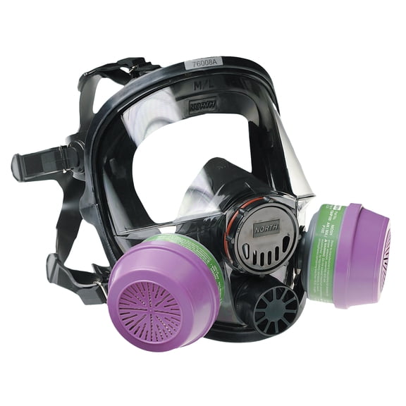 North by Honeywell 7600 Series Silicone Full Facepiece Respirators, Regular