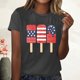 thumbnail image 2 of Blusa informal de manga corta con cuello redondo y estampado suelto de verano para mujer con estilo OAVQHLG3B Store  lin121212, 2 of 4
