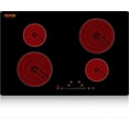 thumbnail image 1 of VEVOR Built in Electric Stove Top, 23.2 x 20.5 inch 4 Burners, 240V Glass Radiant Cooktop with Sensor Touch Control, Timer & Child Lock Included, 9 Power Levels for Simmer Steam Slow Cook Fry, 1 of 8