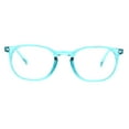 thumbnail image 2 of Thin Plastic Keyhole Rectangle Hipster Design Reading Glasses Blue +3.5, 2 of 3