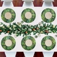 thumbnail image 7 of Ryvnso Palm Leaf Plant Round Plate Mats Dining Table Placemat Set of 4 for Holiday Decoration, 7 of 7