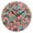Black, variant on Zebra Print on Pink Background Round Wall Clock Silent Battery Operated Home Decor for Living Room Bedroom