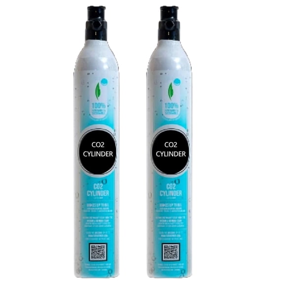 Recarga de bidón de CO2 FIZZIT de 60 L con rosca, paquete de 2 unidades para hacer refrescos