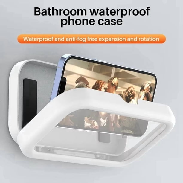 Soporte para Teléfono Móvil Ajustable, Adhesivo para Pared, Impermeable, para Ducha, Baño, TV, para Ponerse Al Día, Compatible con Todos los Smartphones.