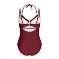 thumbnail image 5 of Xdegoge One Piece Swimsuit Women Push-Up Underwire Halter Neck Mesh Cut-out Bathing Suits Full Coverage Tummy Control Swimwear Summer Resort Vacation, 5 of 9