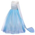 thumbnail image 3 of Disfraz de princesa Elsa de Frozen 2 para niña, disfraz de fiesta, vestido elegante, 3 of 4