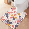 thumbnail image 2 of Yayeee Bath Rug for Bathroom Floor Non Slip Rectangle Fluffy Soft Absorbent Mat, 16"x24", Purple Retro Flower, 2 of 7