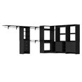 thumbnail image 6 of Homieasy Closet system with 9 wooden drawers, 7 hanging rods and corner tower, corner closet system with hanging, 127.5" L-shaped walk-in wardrobe organizer, 2000+ lbs capacity, set of 4, Black, 6 of 7