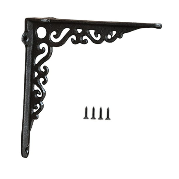 Soporte de estante decorativo para pared con tornillos de hierro resistente y resistente Estilo B