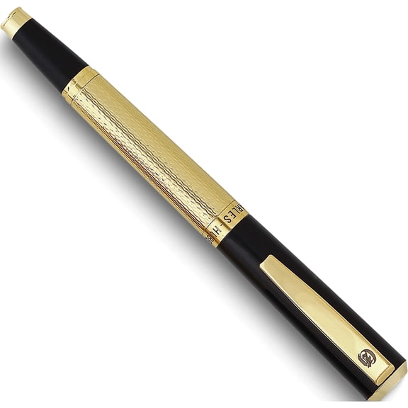 Fashion Charles Hubert Gold-Tone And Black Art Deco Fountain Pen Made In China gm18984