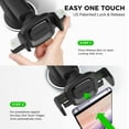 thumbnail image 2 of WWS-Easy One Touch Mini Dash & Windshield Car Mount Phone Holder || iPhone Xs Max R 8 Plus 7 Samsung Galaxy S10 E S9 S8 Plus Edge, Note 9 & Other Smartphones, 2 of 4