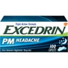 Excedrin PM Sleep Aid with Headache Relief Caplets for Nighttime Headaches and Sleeplessness, 100 Count