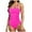Hot Pink, variant on HNMKIU One-Piece Swimsuit Mesh Shirred Athletic Training Swimwear Padded Bikini Swimsuit Sport Tank Top Bathing Suit Women One-Piece Black,L