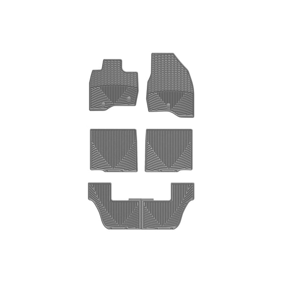 WeatherTech All-Weather Floor Mats compatible with 2017-2019 Ford Explorer - Complete Set (1st, 2nd, & 3rd Row), Grey