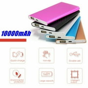 10000mAh Ultrathin Portable External Battery Charging Power Bank for CellPhone