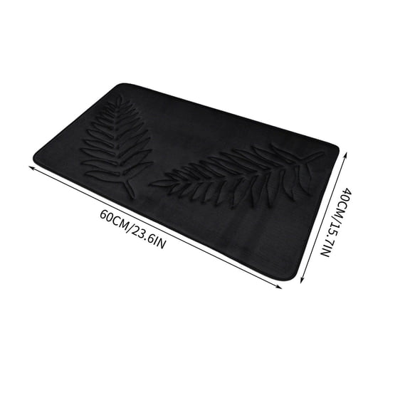 AuroraX Black Bath Rugs for Bathroom Floor Non Slip,Small Machine Washable Single Tree Quick Drying Shower Rugs for Bathtub Shower Mats for Inside Shower