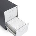 thumbnail image 3 of Poppin Charcoal + White Stow 3-Drawer Vertical File Cabinet With Lock, 3 of 6