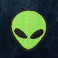 thumbnail image 2 of Dalix Alien Embroidered Fleece Hoodie Mineral Wash Long Sleeve Sweatshirt Mens in Navy Blue XL X-Large, 2 of 5