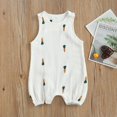 thumbnail image 3 of Été Bébé Garçons Filles Romper Sans Manches Cactus Impression Coton Lin Combinaisons Combinaisons Salopettes, 3 of 6