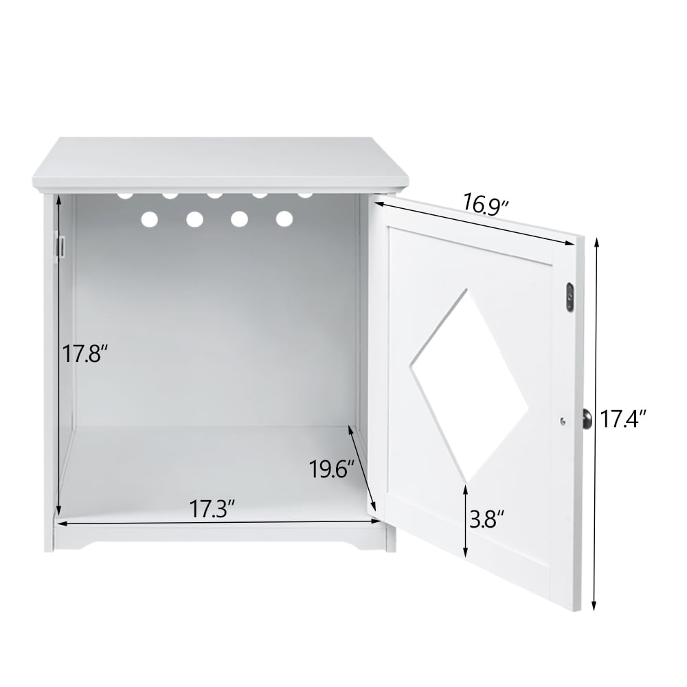 Buy Unipaws Cat Litter Box Enclosure with Mat, Furniture Cat Washroom