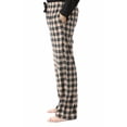 thumbnail image 2 of #followme Microfleece Mens Buffalo Plaid Pajama Pants with Pockets (Tan, Black & Red Plaid, Small), 2 of 3