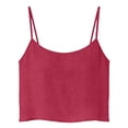 thumbnail image 7 of Crop Tops for Women Summer Sleeveless Scoop Neck Adjustable Spaghetti Strap Casual Camisole Tank Top, 7 of 7