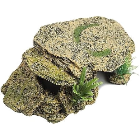 Leopard Gecko Hide Small Reptile Hides Resin Mini Reptile Basking Rock Humid Hide Turtle Cave Lizard Hide Reptile & Amphibian Habitat DÉCor