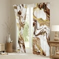 thumbnail image 3 of Castle Fairy Gradient Abstract Marble Black Out Curtains for Teens Boys Girls,Brown White Golden Curtains Pack Of 2 (42X63 Each),Marbling Watercolor Bedroom Curtains,Ultra Soft Home Decor, 3 of 6