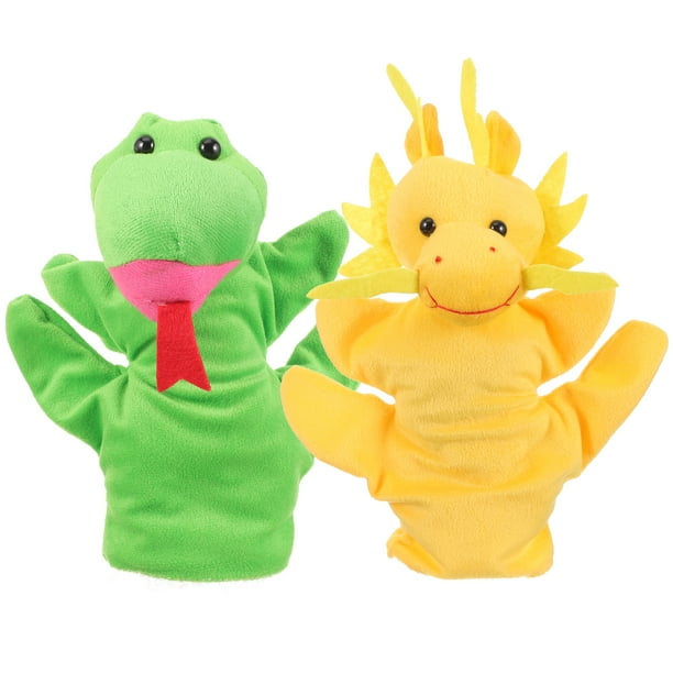 KAKOWELY 2 marionetas de mano interactivas, juguete para contar historias, marionetas de animales