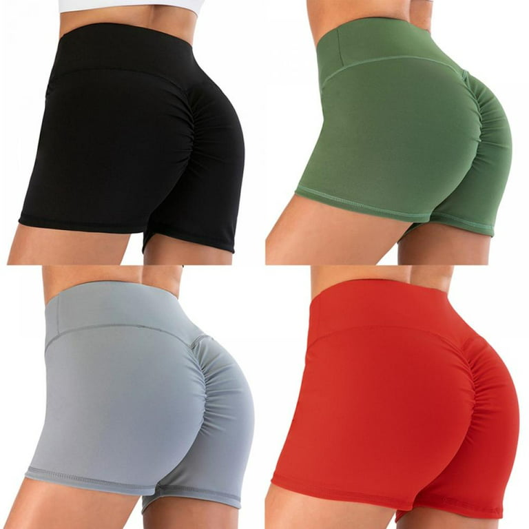 Workout Shorts for Women 3 Scrunch Short Summer Tummy Control Gym Yoga  High Waist Running Sport Active Exercise Fitness Shorts