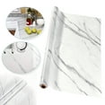 thumbnail image 5 of PENGXIANG 1.96 x 16.4 ft Marble Wallpaper Granite Gray/White Roll Kitchen Countertop Cabinet Furniture is Renovated Thick PVC Paper Easy to Remove Upgrade, 5 of 6
