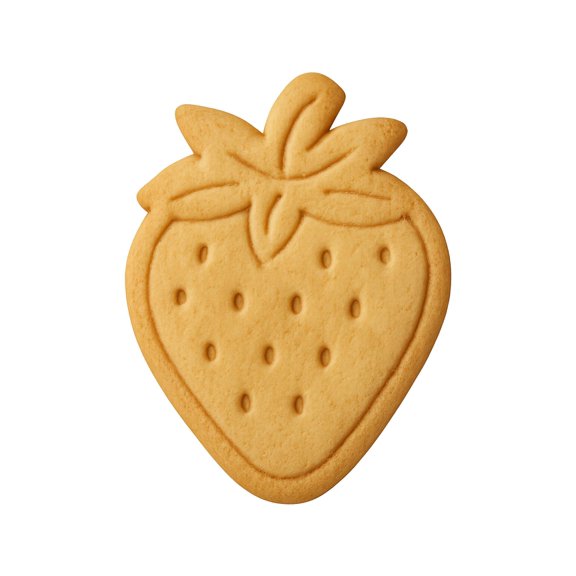 Mighty Gadget Strawberry Cookie Cutter & Stamp - 4x3.2" Perfect Sweet Treat Design for Summer Baking (Random Color)