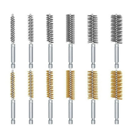 

12 Pieces Wire Bore Brush Set Cleaning Brushes For Power Drill Impact Driver
