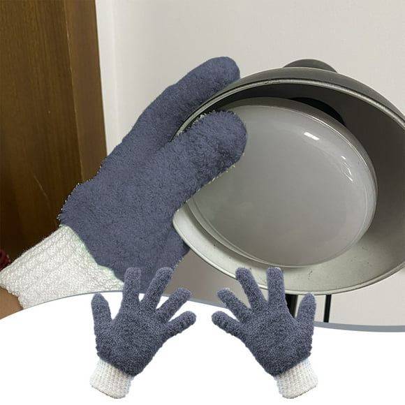 Ganfancp Microfiber Dusting Gloves For House Cleaning Dusting Mitts Reusable For Window Blinds Lamps Mirrors Book Plants Automotive Interior 1 Pair Clearance Items