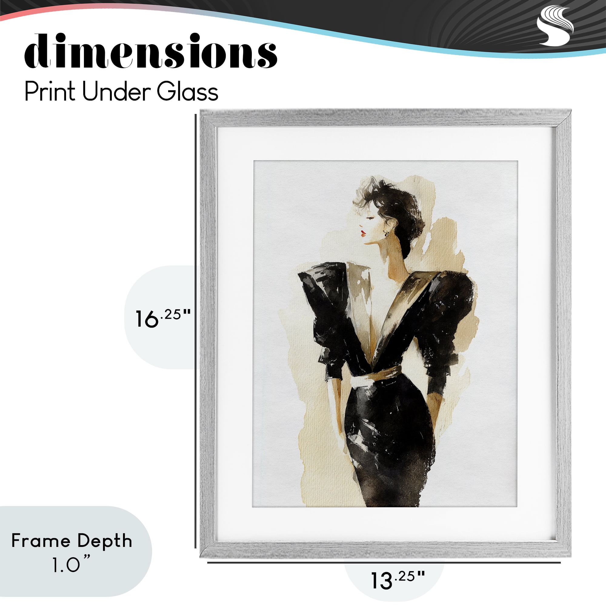 Stupell Industries Timeless Velvet Attitude Gray Framed Print Under Glass, design by Svetlana Aleynikova