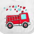 thumbnail image 4 of Inktastic Valentine Fire Truck with Hearts Boys or Girls Baby Bib, 4 of 4
