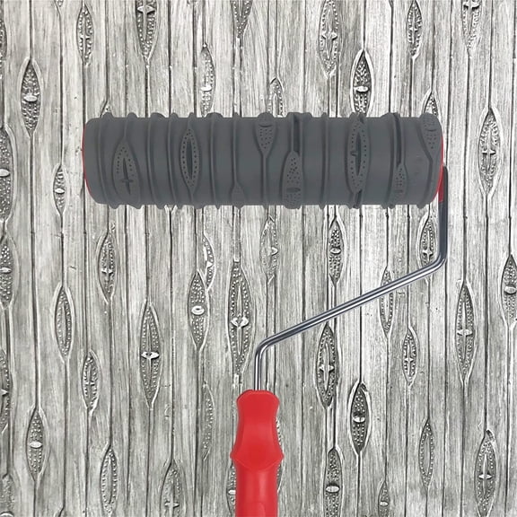 10'' Patterned Paint Roller for Wall Decoration | Decorative Drywall Embossed Paint Roller Texture Rubber Roller Pattern Art Texture Tools(EG4103TH)