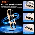 thumbnail image 4 of CASEFIV for Samsung Galaxy S26 Plus Camera Lens Protector Tempered Glass Camera Cover,9H Hardness Aluminum Metal Lens Film,Anti-Scratch Strong Stickiness Case Friendly,1 Pack Gold, 4 of 8