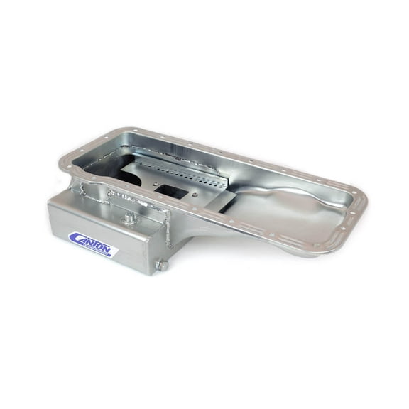 Canton 15-820 Oil Pan Road Race Front T-Sump 8 qt 6 in Deep - Steel - Cadmium