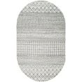 thumbnail image 2 of Mark&Day Area Rugs, 3x5 Louise Global Gray Oval Area Rug, Cream Charcoal Slate Carpet for Living Room, Bedroom or Kitchen (3' x 5' Oval), 2 of 6