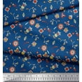 thumbnail image 3 of Soimoi Polyester Crepe Fabric Leaves & Floral Artistic Print Fabric by The Yard 52 Inch Wide, 3 of 3