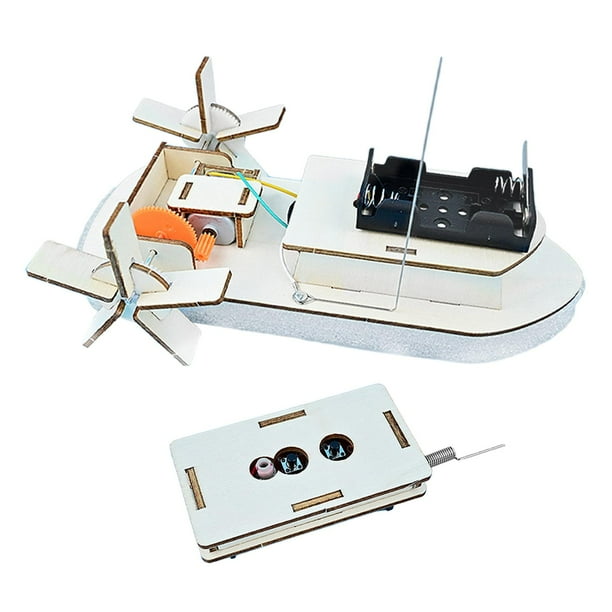 Kits de experimentos de bricolaje hechos de, juguetes de construcción de modelos de bricolaje, barco RC, proyecto de madera, juguetes educativos para
