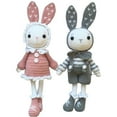 thumbnail image 4 of Baohd Handmade Crochet Kit for Beginner Cute Rabbits All in Learn to Crochet Grey and Pink, 4 of 6