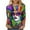 Multicolor—Tops-ZC, variant on AGWOLF Mardi Gras Outfit for Women 3/4 Length Sleeve Mask Graphic Carnival Tee Blouses Fashion Round Neck Funny 3D Print Holiday Tops