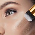 thumbnail image 4 of Makeup Brush Soft Bristles Cute Stylish Portable Cosmetic Brush Professional Makeup Tools White Gold, 4 of 4