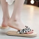 thumbnail image 1 of Zapatos de mujer, chanclas florales de verano, sandalias de playa, tangas, zapatillas, sandalias de cuerda de cáñamo de imitación, chanclas de viaje de fondo plano Wmkox8yii ytu6830, 1 of 9
