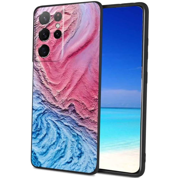 Compatible with Samsung Galaxy S22 Ultra Phone Case, Blue-Marble-43 Case Silicone Protective for Teen Girl Boy Case for Samsung Galaxy S22 Ultra